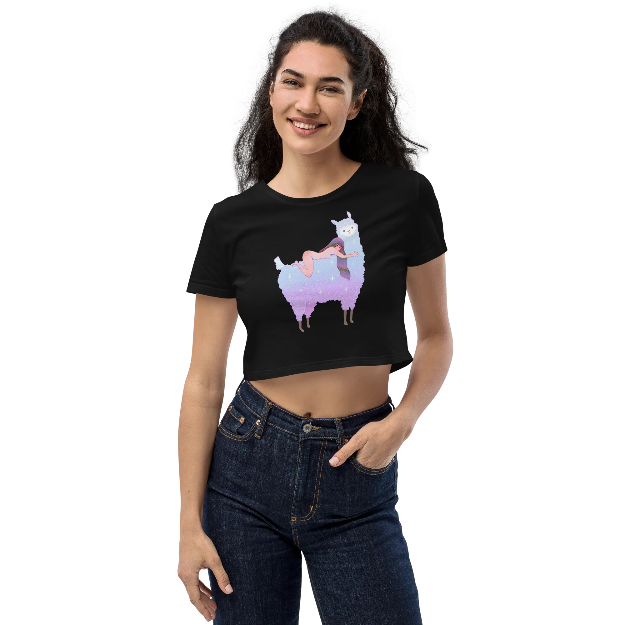 Sleepy by Jiangbrulant - Organic Crop Top