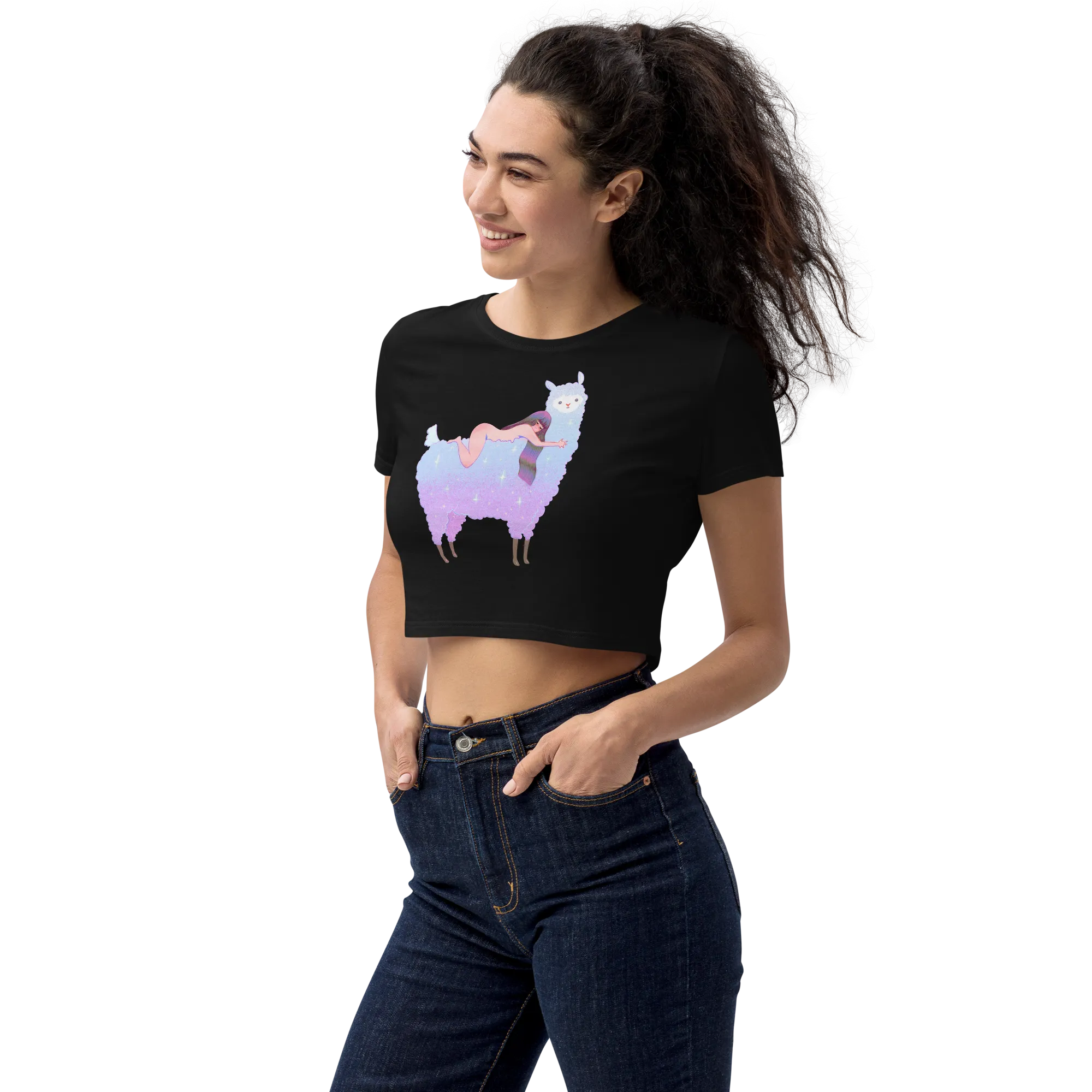 Sleepy by Jiangbrulant - Organic Crop Top