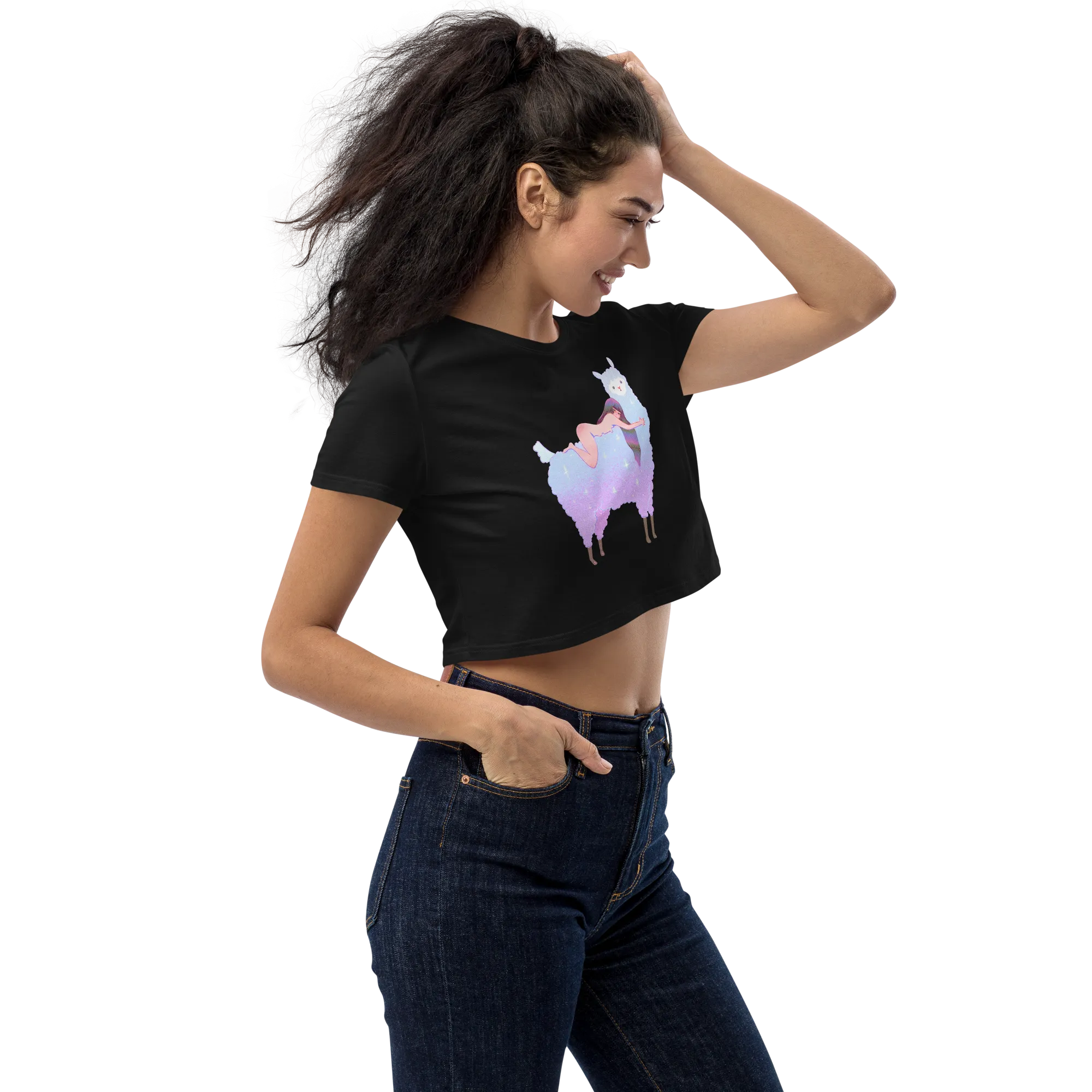 Sleepy by Jiangbrulant - Organic Crop Top