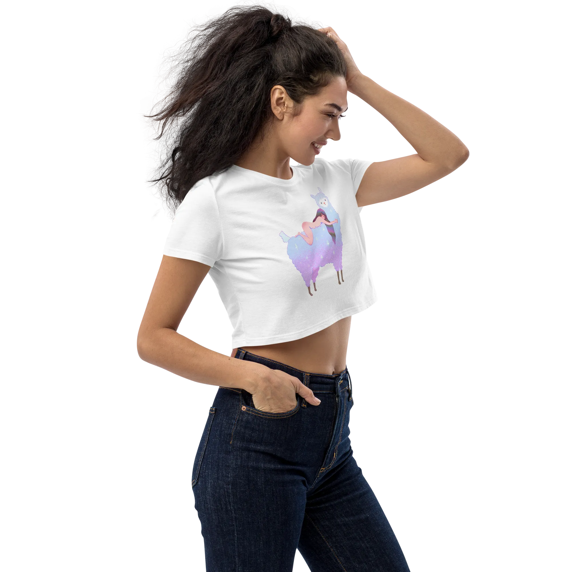 Sleepy by Jiangbrulant - Organic Crop Top