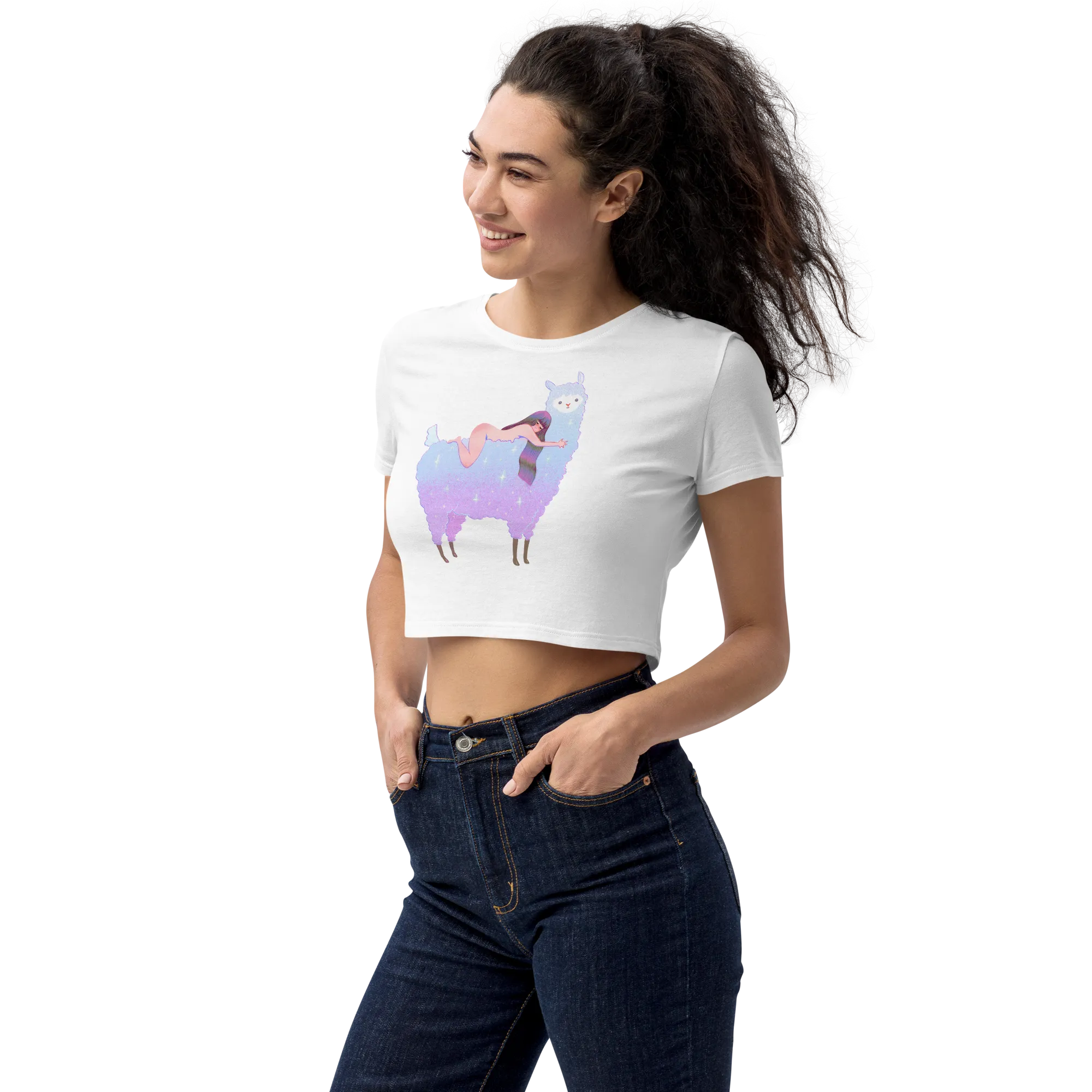 Sleepy by Jiangbrulant - Organic Crop Top