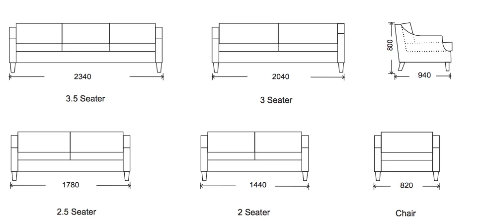 Sofa Astoria - Custom Made in Sydney Please Contact The store For Pricing.