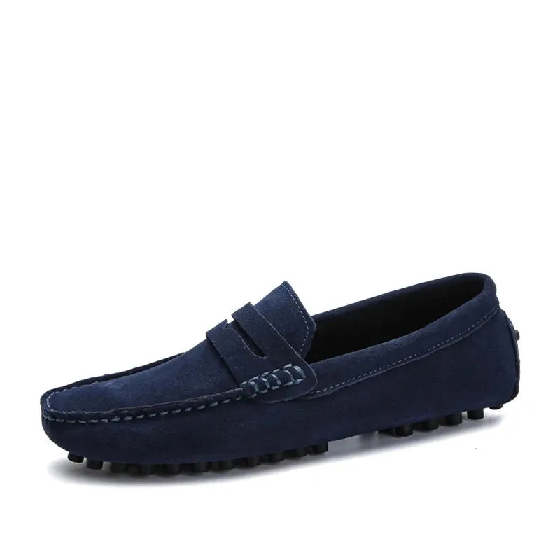 Spring Summer Men's Loafers Comfortable Flat Casual Shoes Men Breathable Slip-On Soft Leather Driving Shoes Moccasins v1