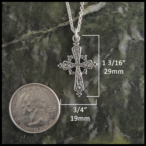 Sterling Silver Early Christian Celtic Cross Pendant