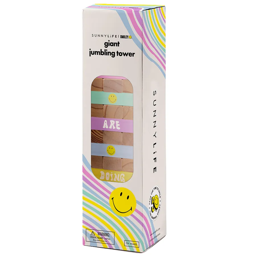 Sunnylife Giant Jumbling Tower Smiley S3WGTWSM