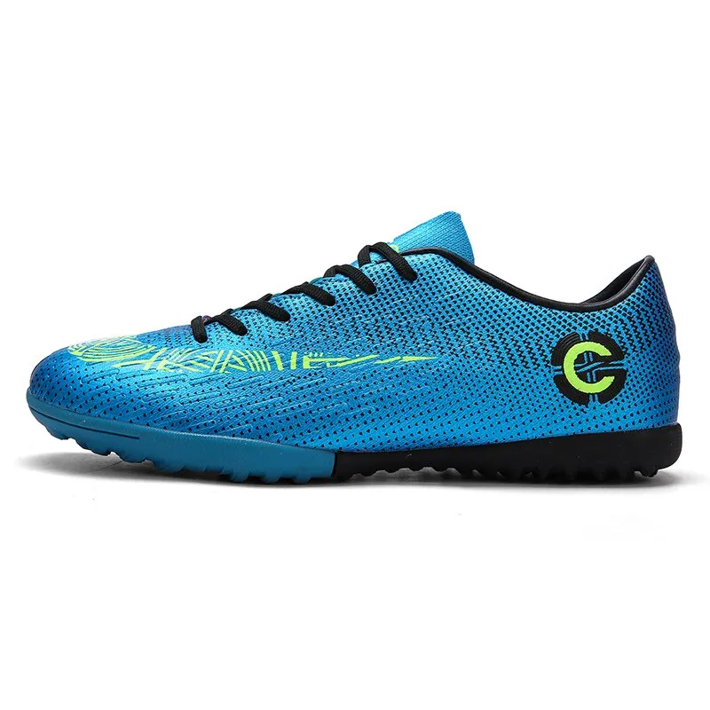 Toleet New Men's Soccer Shoes Long Spike Teens Training Football Boots Turf Large Size Soccer Cleats Sneakers Non-Slip Ankle Zapatos