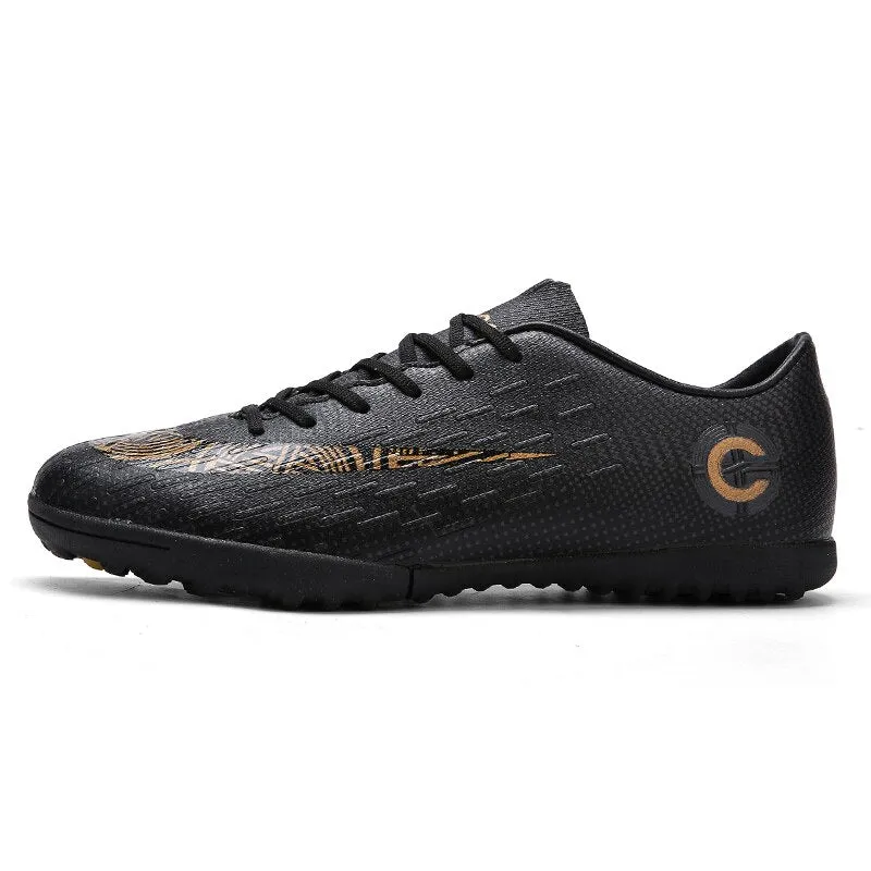 Toleet New Men's Soccer Shoes Long Spike Teens Training Football Boots Turf Large Size Soccer Cleats Sneakers Non-Slip Ankle Zapatos