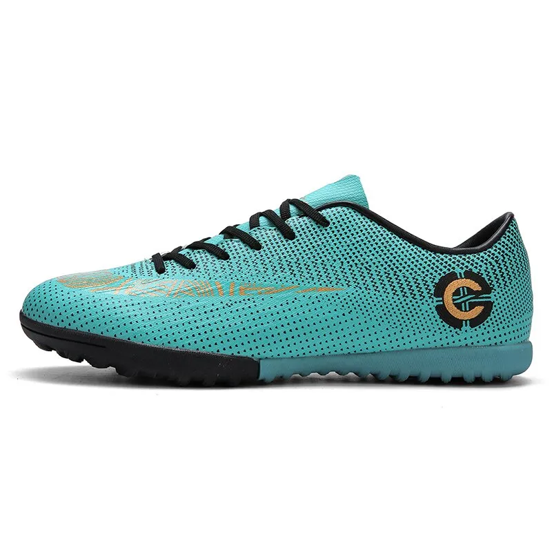 Toleet New Men's Soccer Shoes Long Spike Teens Training Football Boots Turf Large Size Soccer Cleats Sneakers Non-Slip Ankle Zapatos
