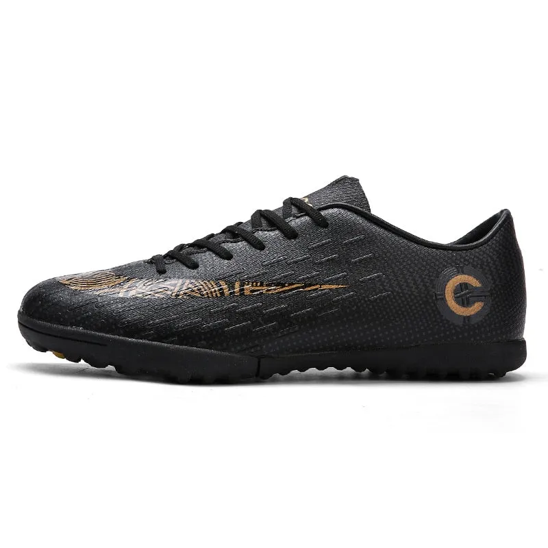 Toleet New Men's Soccer Shoes Long Spike Teens Training Football Boots Turf Large Size Soccer Cleats Sneakers Non-Slip Ankle Zapatos