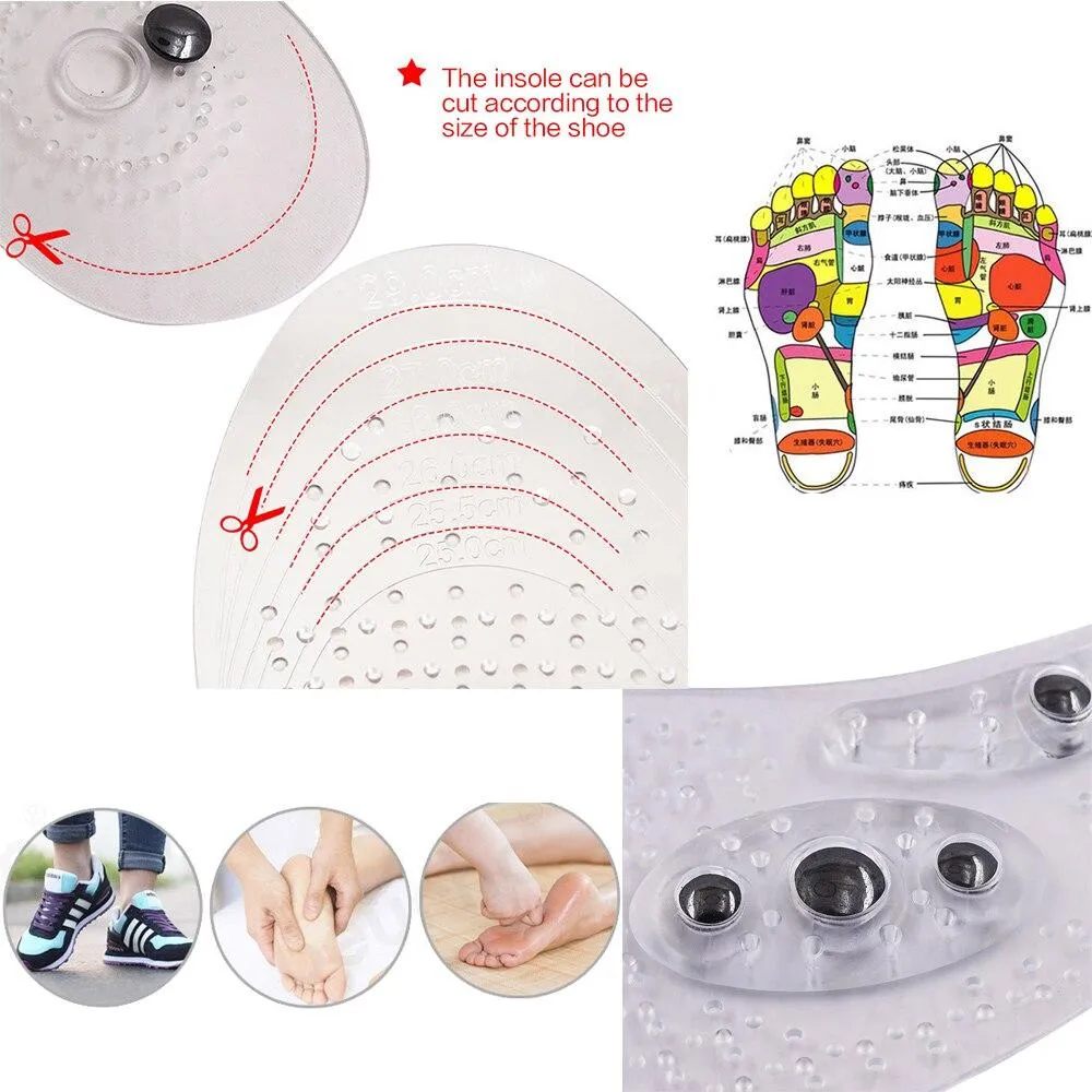 Unisex Body Detox Slimming Magnetic Therapy Foot Acupuncture Insoles
