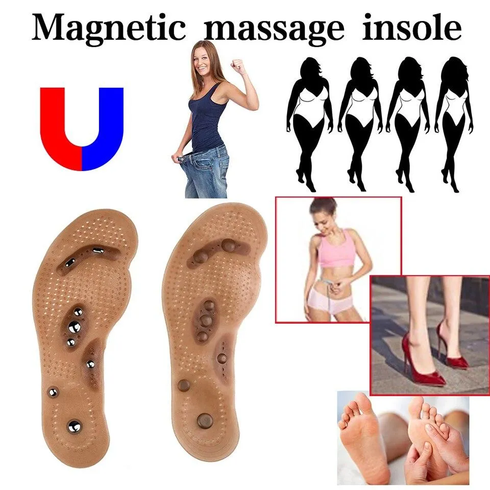 Unisex Body Detox Slimming Magnetic Therapy Foot Acupuncture Insoles