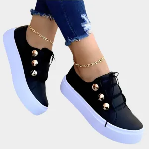 Women's Casual Sneakers  PU Leather Platform Trainers  Lightweight & Stylish  Multiple Colours