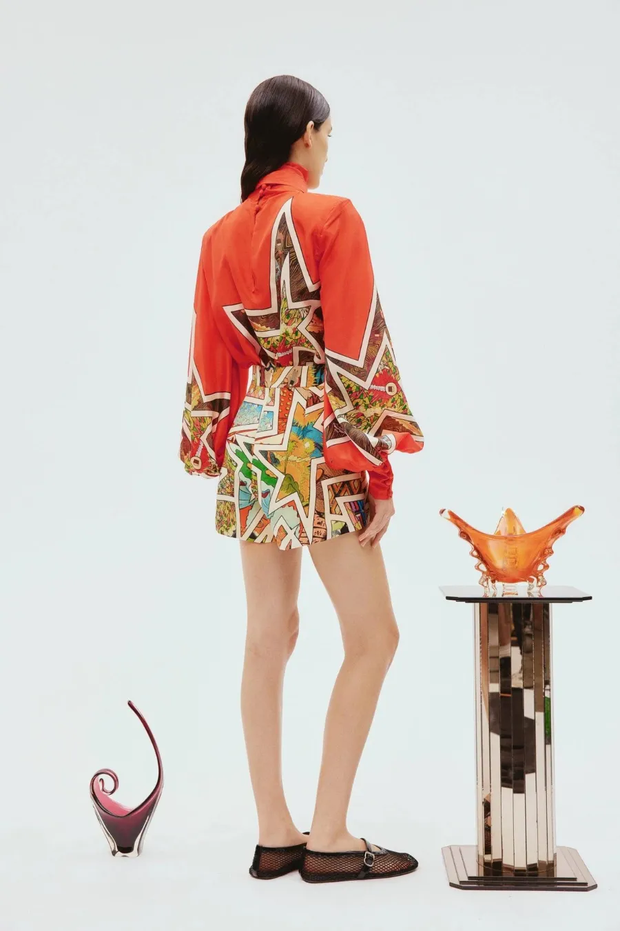 Ziggy Silk Blouse Red